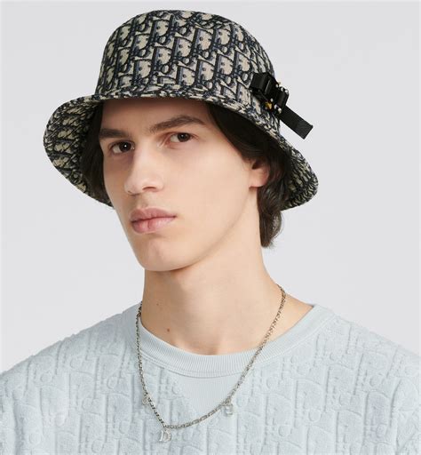 Cappello da pescatore Dior Oblique Jacquard di cotone tecnico 